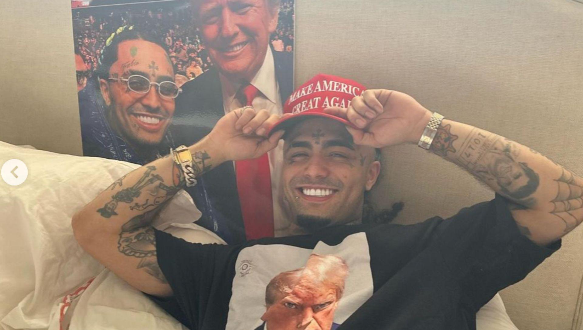 Lil Pump si tatua la faccia di Trump sulla coscia per dimostrare eterno supporto